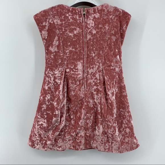 Cat & Jack mauve/pink girls' velvet dress, 4T - Picture 2 of 9